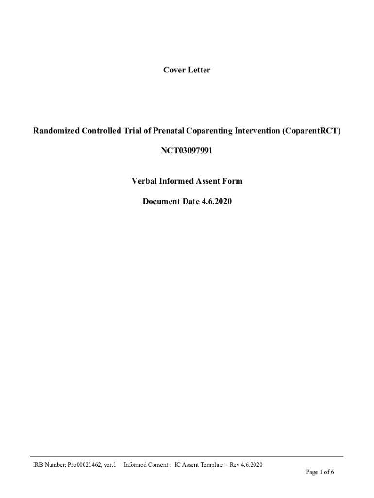 Fillable Online Pro00021462 Ver 1 Informed Consent Ic Assent