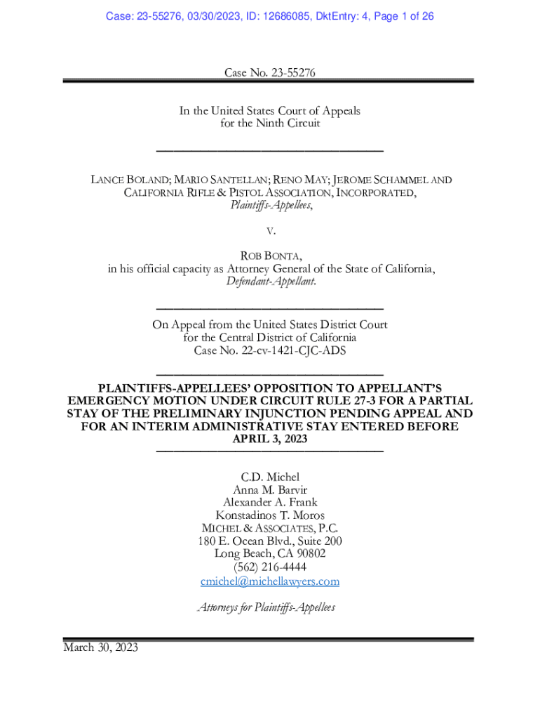 Fillable Online Lance Boland v. Rob Bonta, 2355276 Fax Email Print