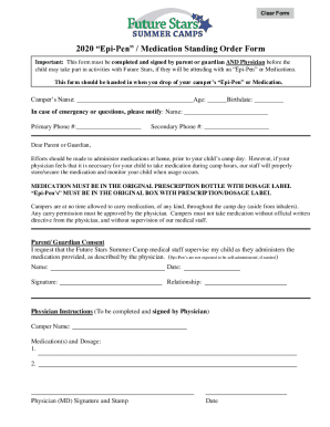 Fillable Online ALLERGIES/ANAPHYLAXIS MEDICATION ... Fax Email Print ...