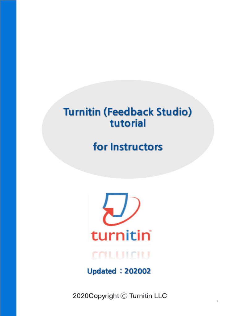 Fillable Online Turnitin Feedback Studio How to read scores and feedback Fax Email Print