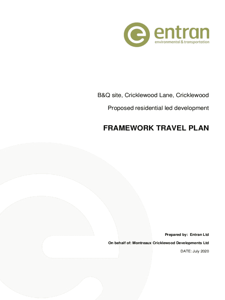 Fillable Online Framework Travel Plan Fax Email Print pdfFiller