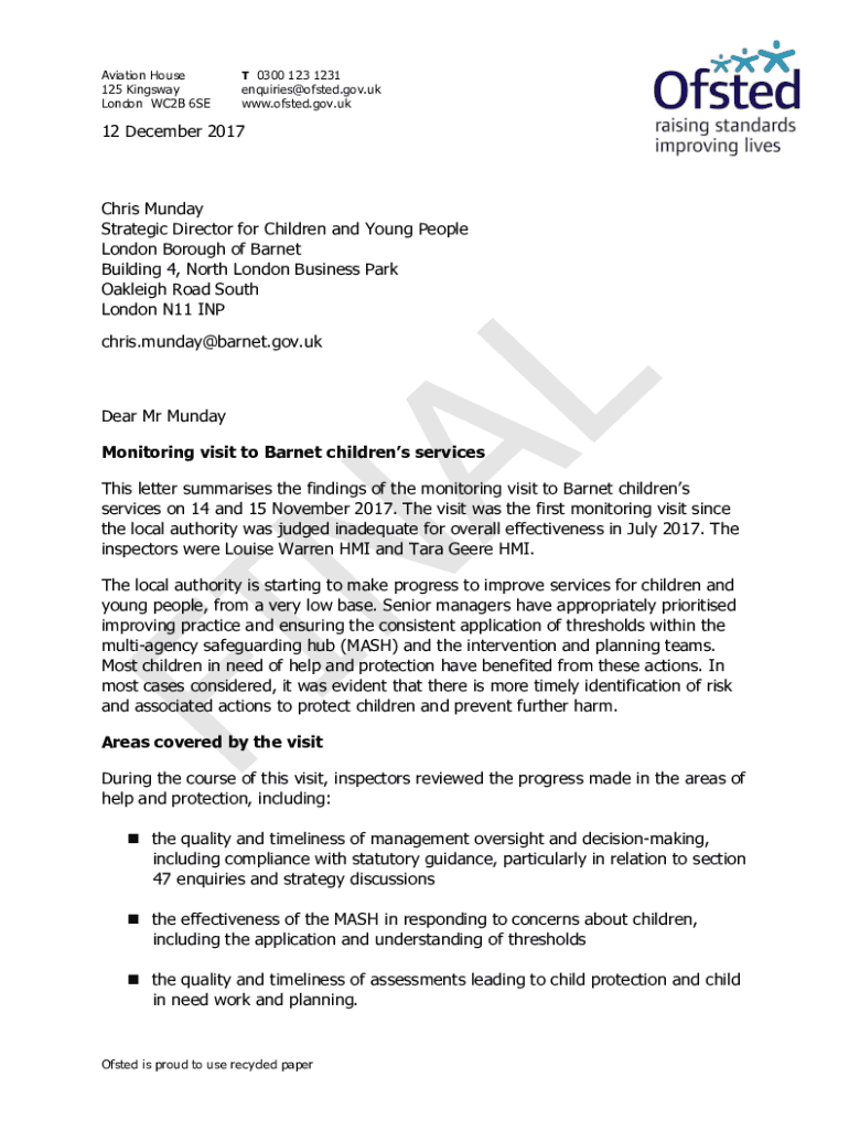 Fillable Online London Borough of Open Find an Inspection