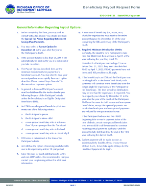 Beneficiary Designation with restricteD Payout