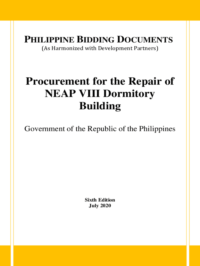 Fillable Online Procurement for the Repair of NEAP VIII Dormitory ...