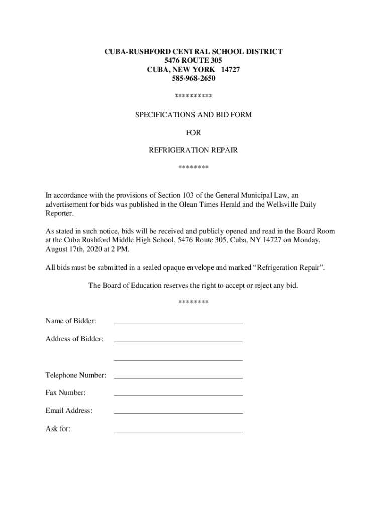 Fillable Online District Detail for CUBARUSHFORD CENTRAL SCHOOL