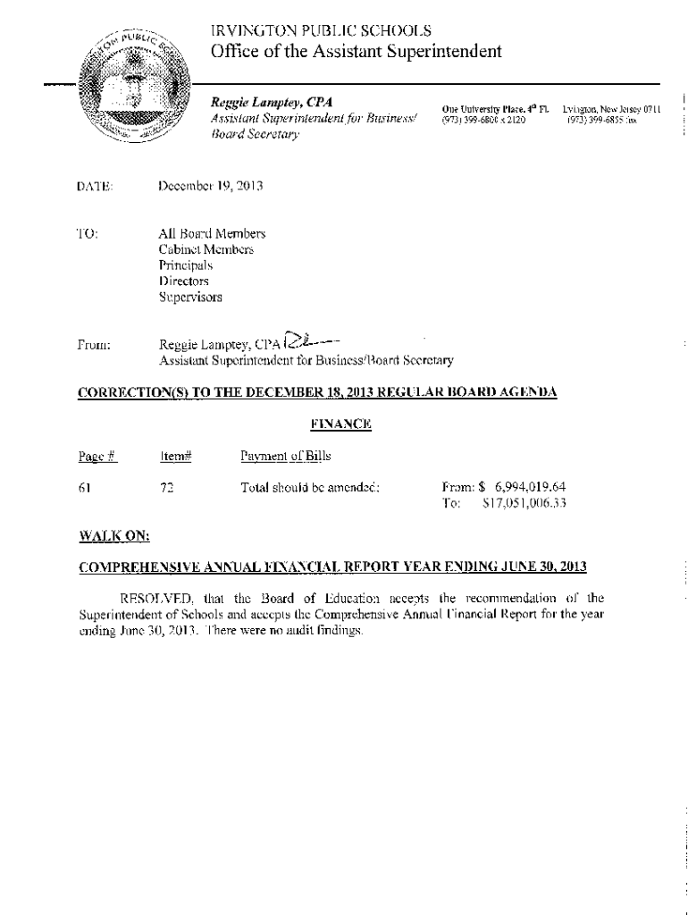 Fillable Online irvington k12 nj IRVINGTON HIGH SCHOOL HOME OF THE BLUE