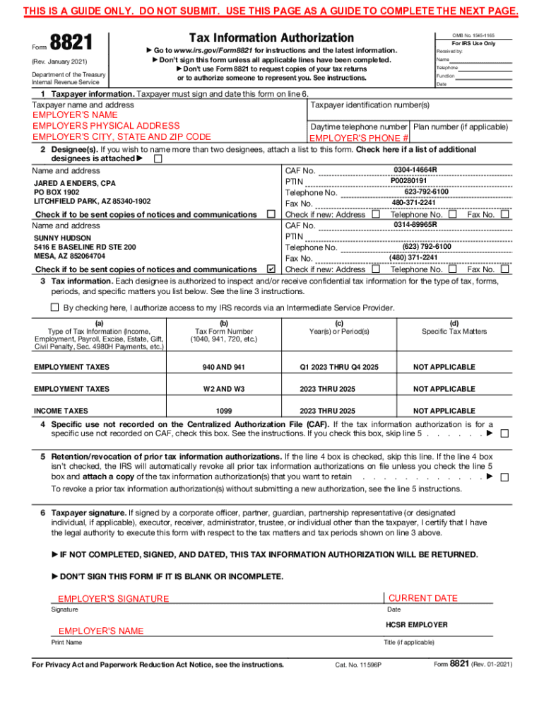 Fillable online how to use new submit forms 2848 and 8821 online fax