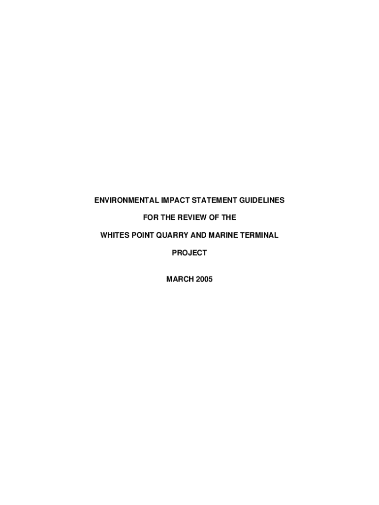 Fillable Online Environmental Impact Statement Guidelines for the