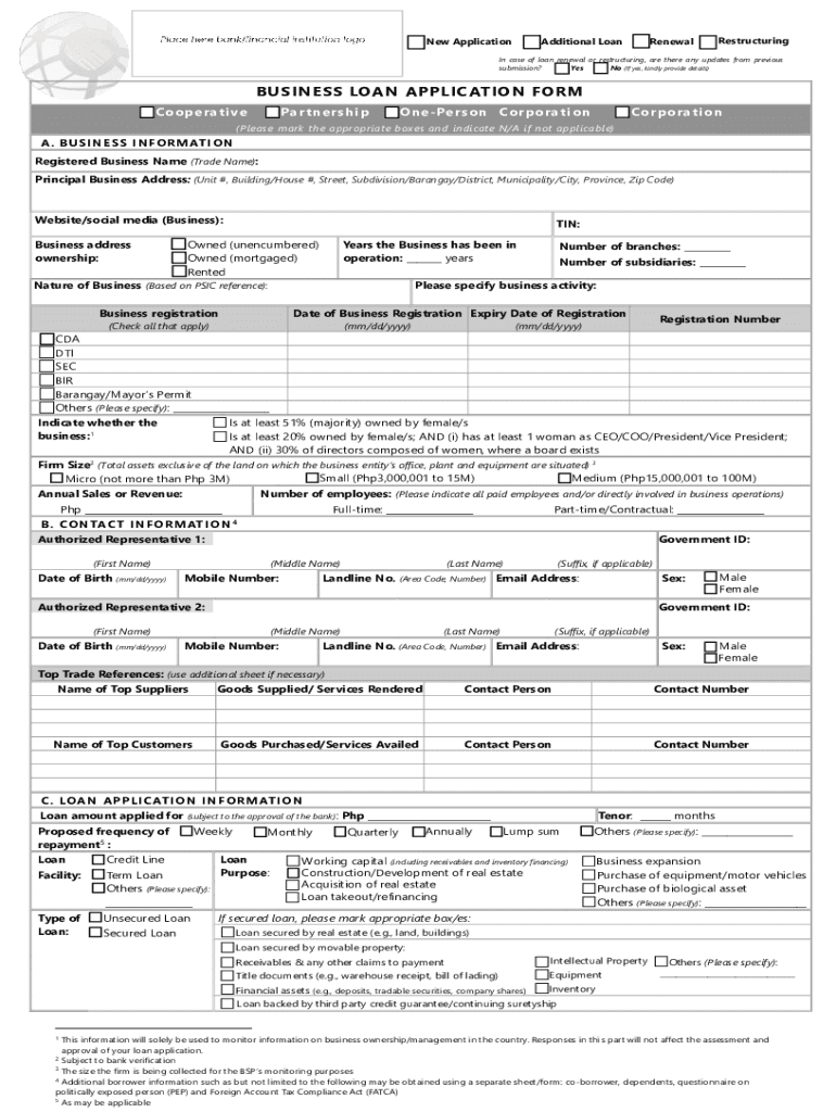 Fillable Online business loan application form Fax Email Print pdfFiller