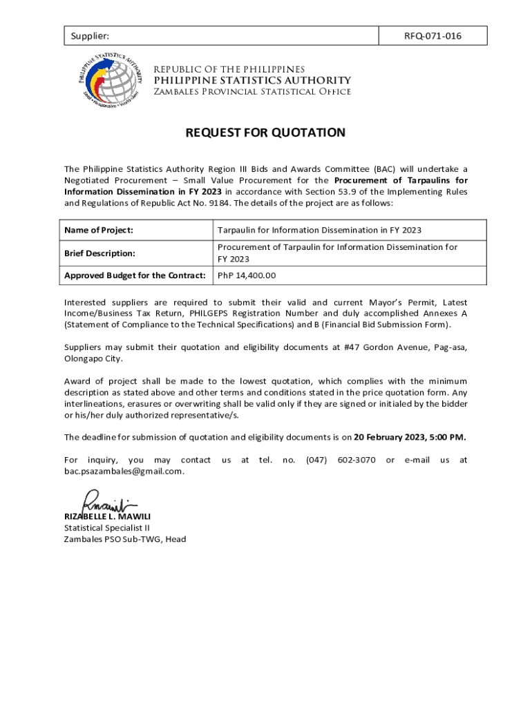 Fillable Online Procurement of SemiExpendable Items for Office Fax