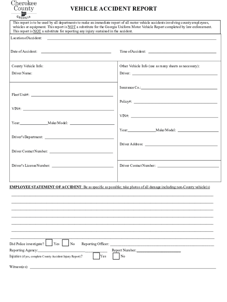 Fillable Online Driver's Accident Report Form Fax Email Print - pdfFiller