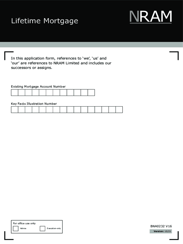 Fillable Online Lifetime Mortgages - Application Form Fax Email Print ...