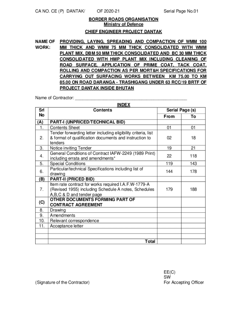 Fillable Online Tender Document 80527 Fax Email Print pdfFiller