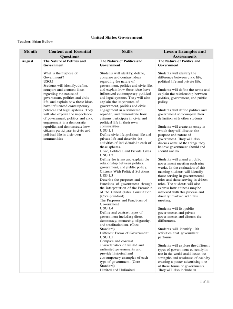 Fillable Online chs centerville k12 in United States Government Month