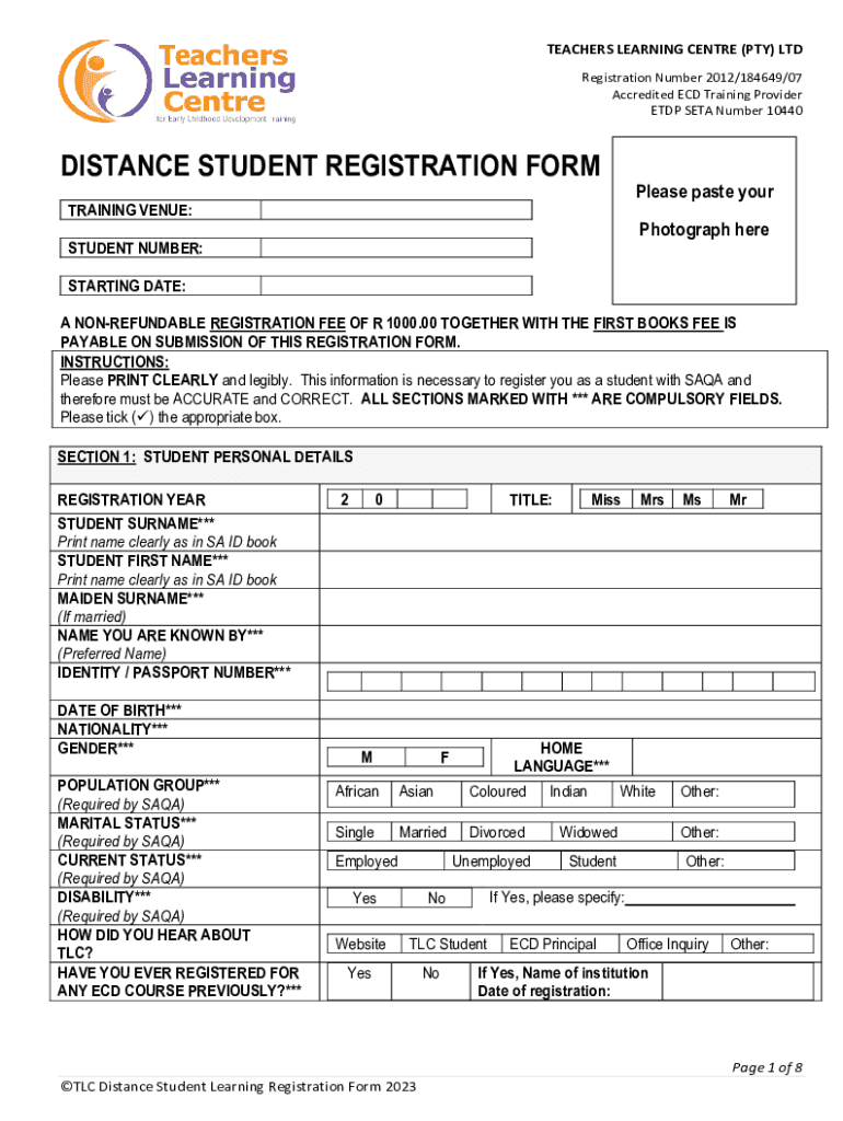 Fillable Online LEARNER REGISTRATION FORM Fax Email Print pdfFiller