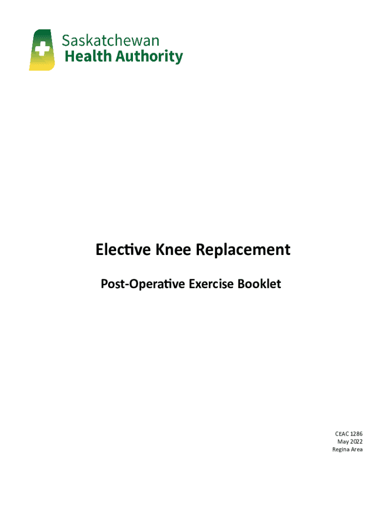 Fillable Online Knee Replacement Exercise Booklet Weight Bearing As