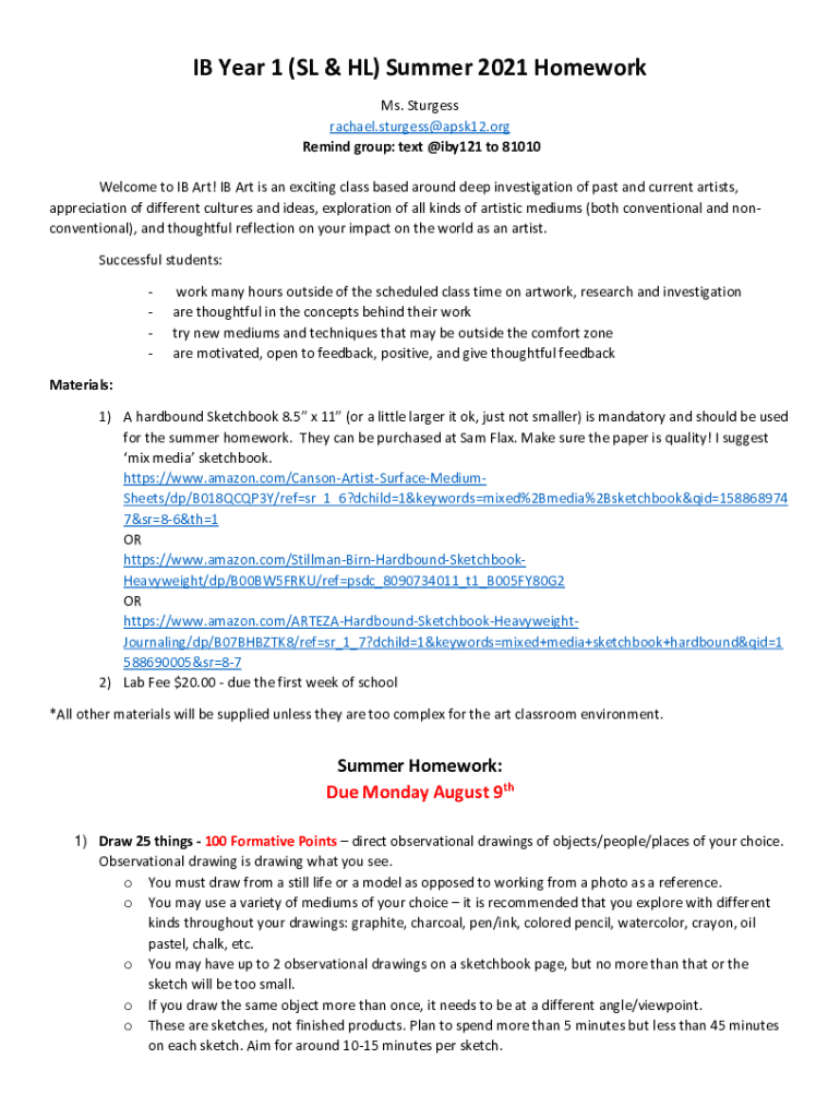 Fillable Online IB MATH STANDARD LEVEL, YEARS 1 AND 2 Grades 11, 12 Fax ...