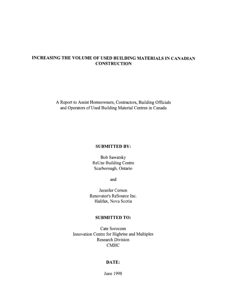 Fillable Online publications gc Increasing the volume of used building