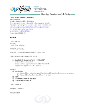 Fillable Online City of Alpena Planning Commission Fax Email Print ...