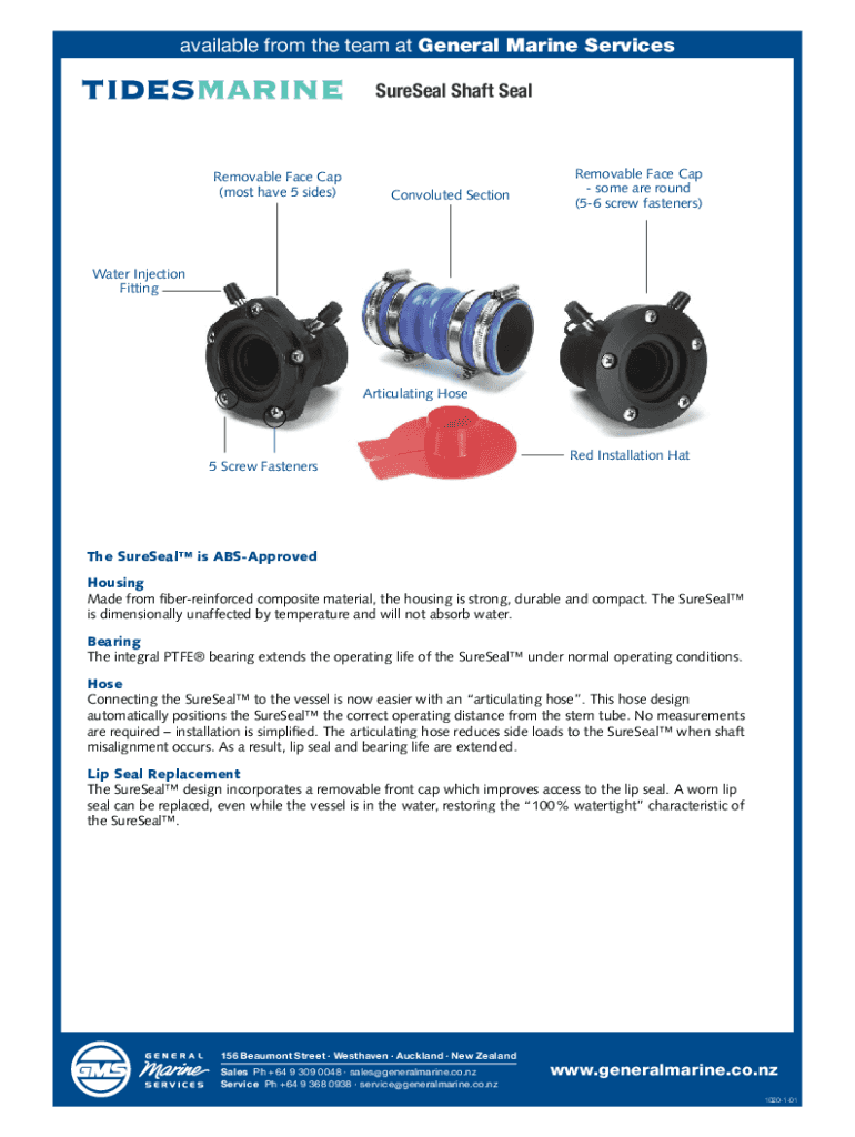 Fillable Online SureSeal SelfAligning Dripless Shaft Seals Tides