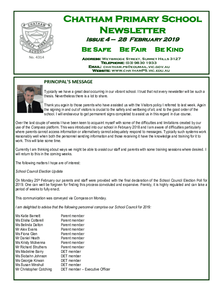 Fillable Online Chatham Primary School FactsGood Schools Guide Fax