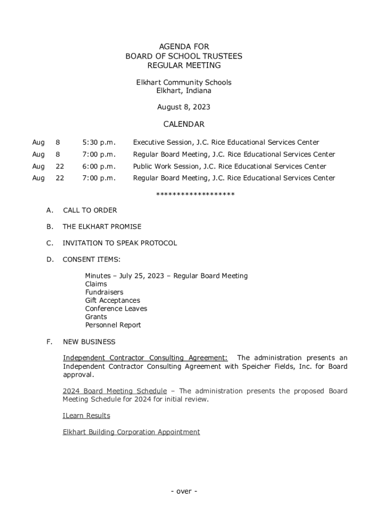 Fillable Online docs elkhart k12 in Gift Acceptances Fax Email Print