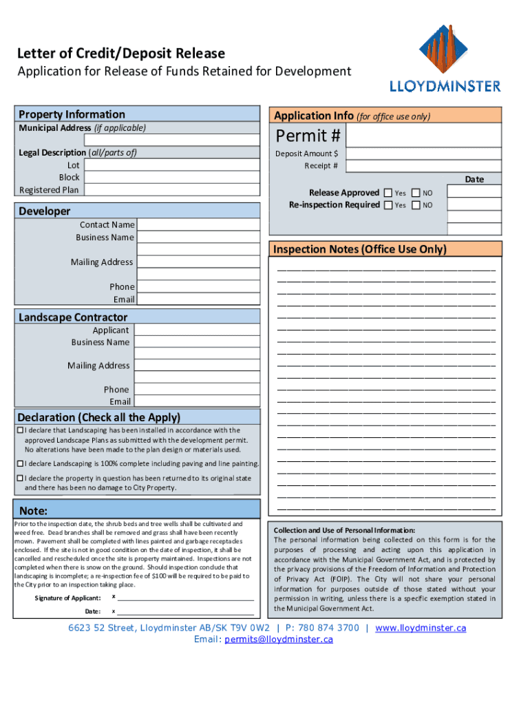 Fillable Online Deposit Release Form Fax Email Print pdfFiller