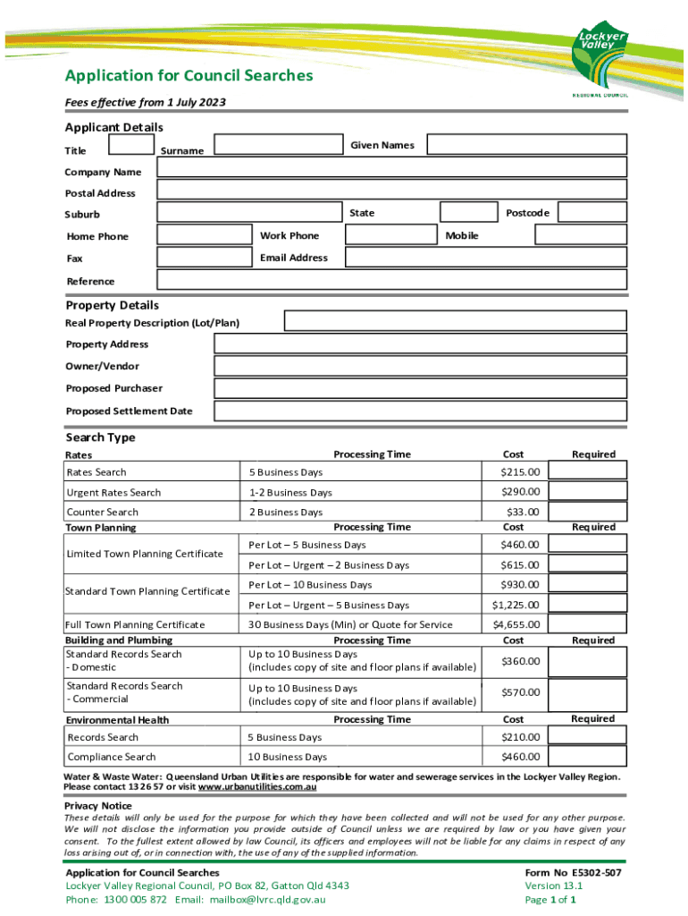 Fillable Online Land registration Searches, fees and forms Fax Email Print pdfFiller