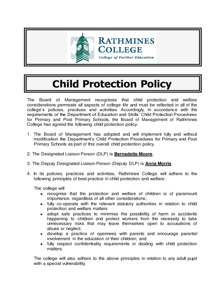 Fillable Online Alexandra College Junior School Child Safeguarding