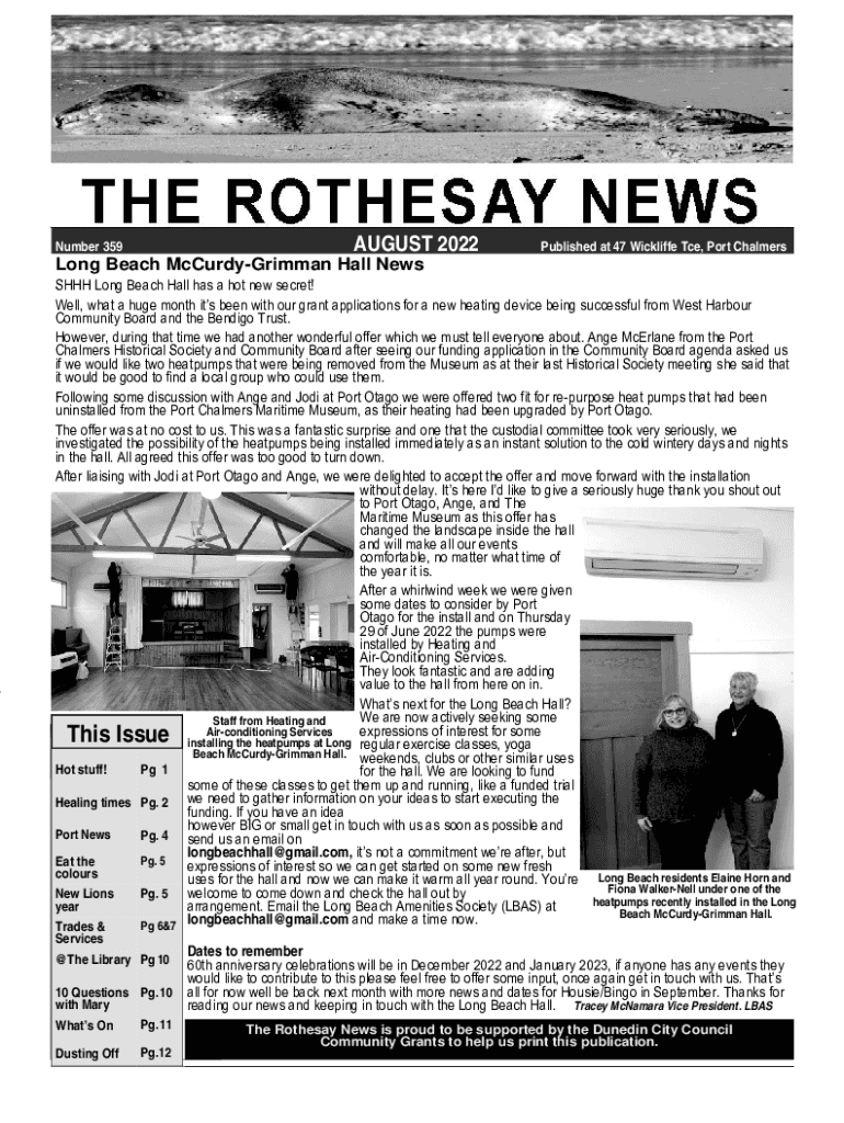Fillable Online The Rothesay NewsThe community newspaper for West