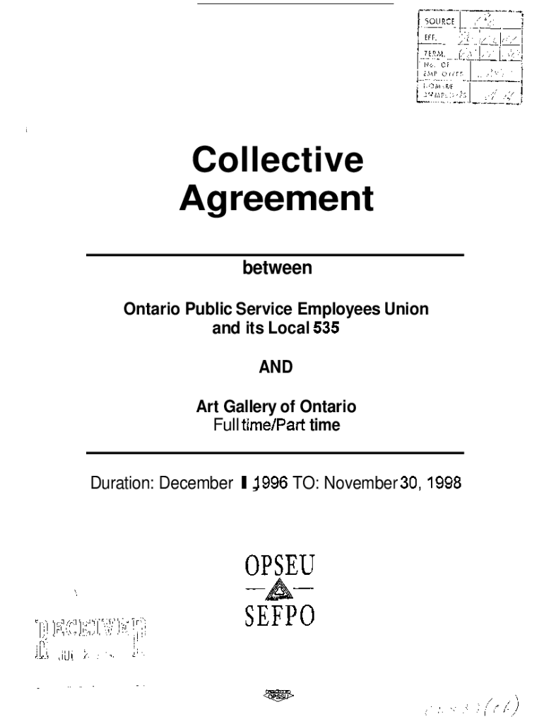 Fillable Online Ontario Public Service Employees Union v. Art Gallery