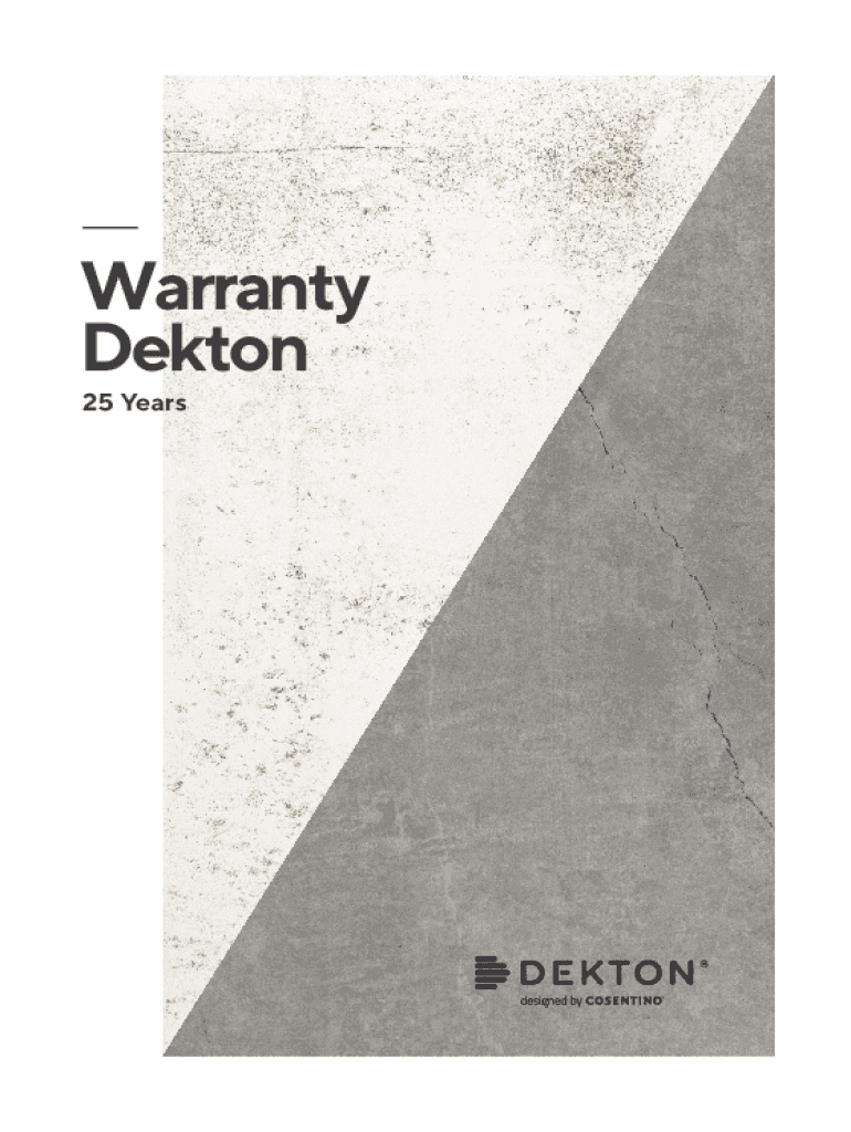 Fillable Online Dekton extends its facades warranty to 25 years Fax