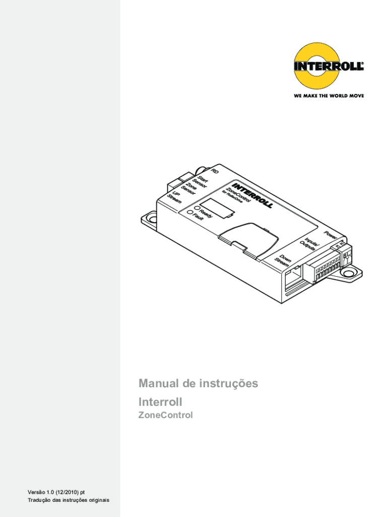 Preenchível Disponível User Manual Interroll ZoneControl Fax Email
