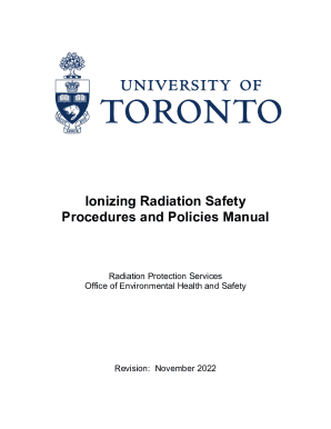 Fillable Online Ionizing Radiation Safety Procedures and Policies Manual Fax Email Print - pdfFiller