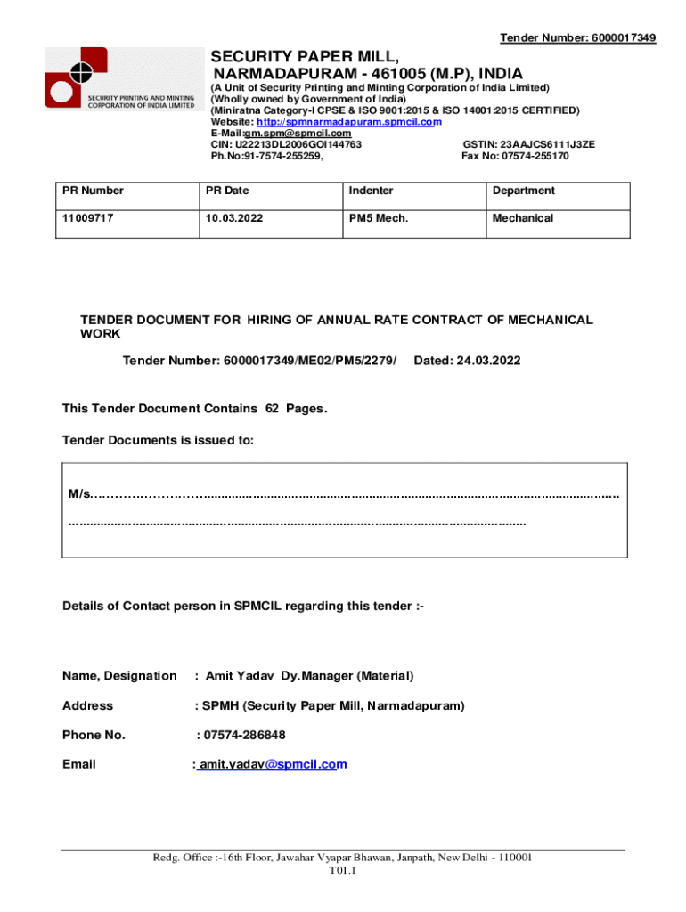 Fillable Online Security Paper Mill, Hoshangabad, MP Employment News