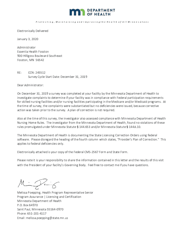 Fillable Online Essentia Health Fosston Fax Email Print pdfFiller