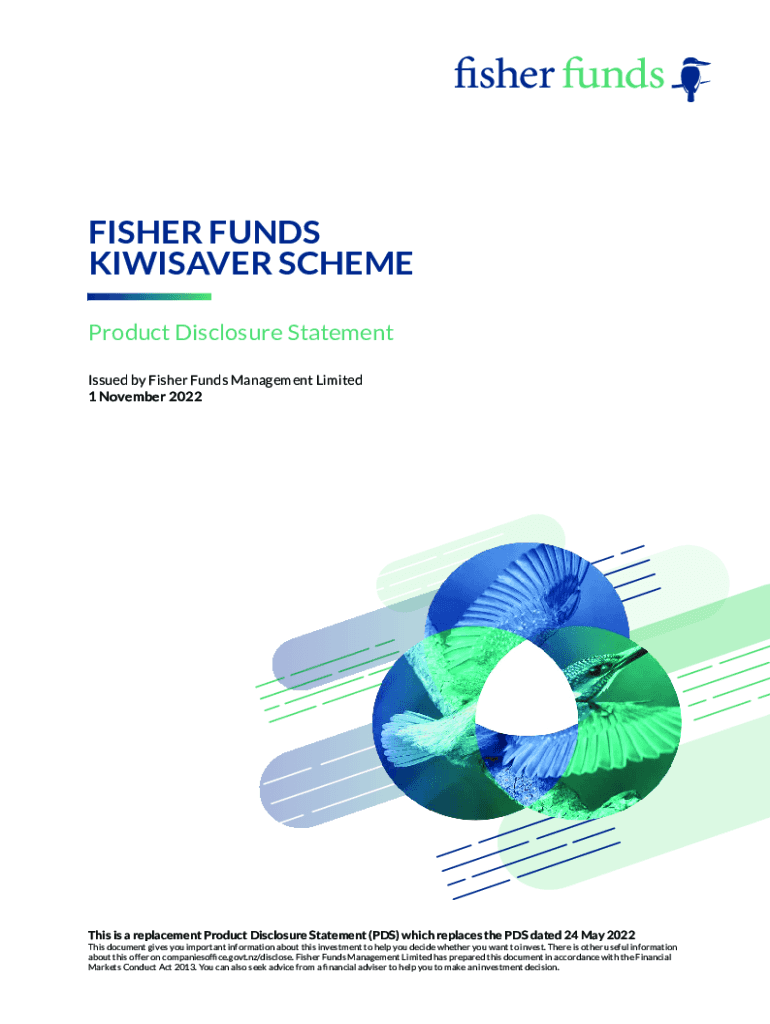 Fillable Online Fisher Funds KiwiSaver Scheme Product Disclosure