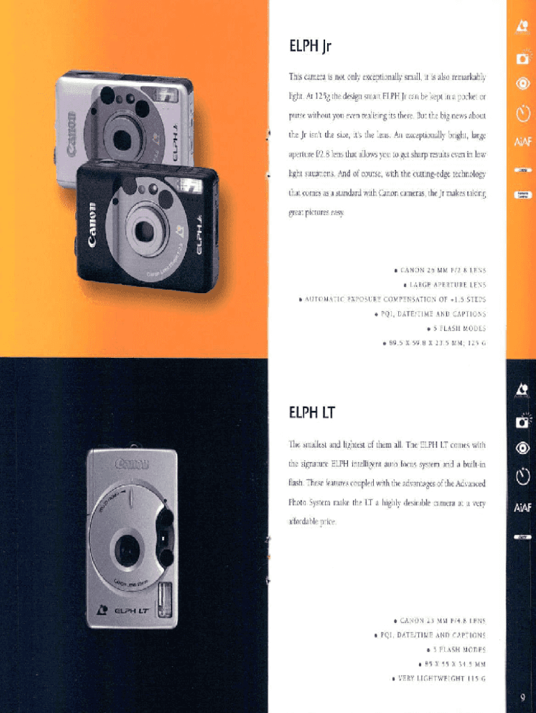 Fillable Online Canon ELPH Jr review, featuring the Advanced Fax