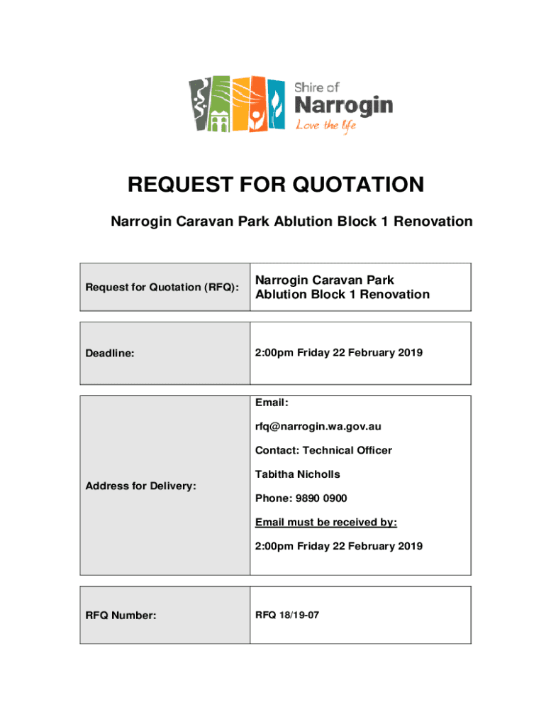 Fillable Online REQUEST FOR QUOTATION 17/1827 Fax Email Print pdfFiller