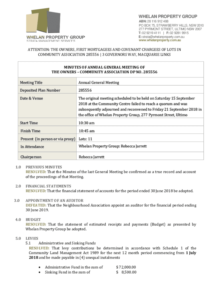 Fillable Online Whelan Property Group Company Profile Fax Email Print pdfFiller