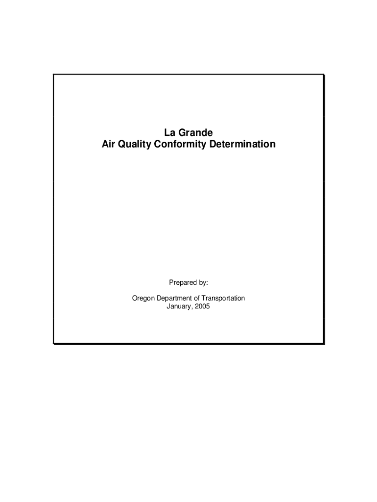 Fillable Online ftp odot state or La Grande Air Quality Index (AQI) and