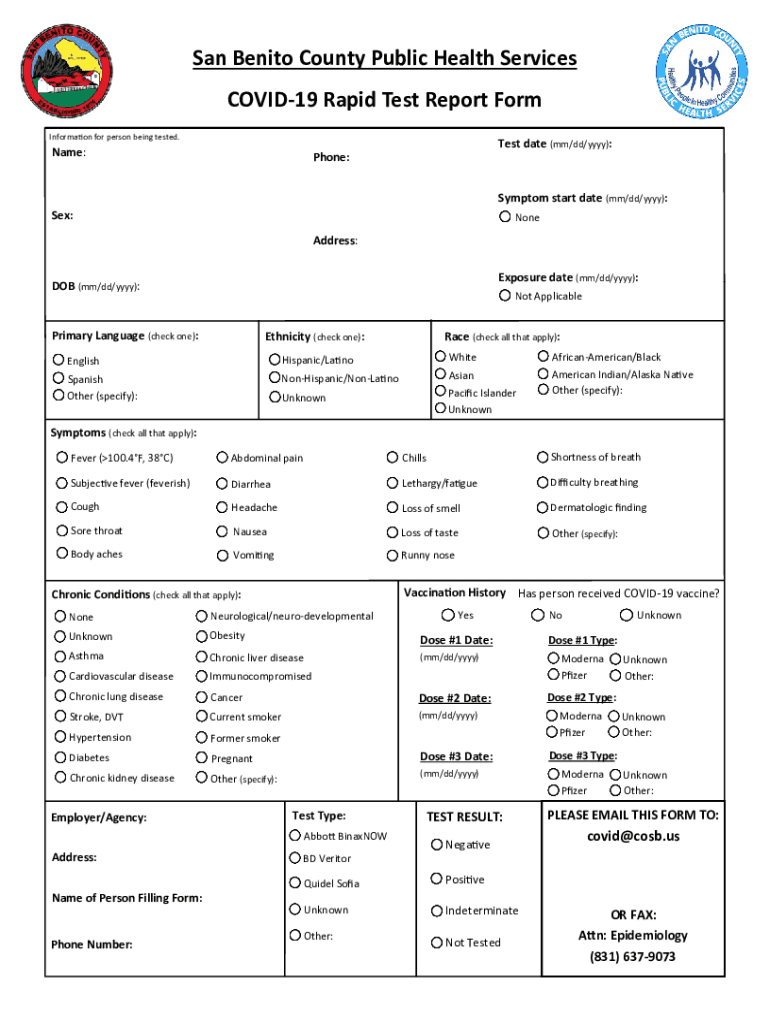 Positive Covid Test Results Template - Fill Online, Printable Preview on Page 1