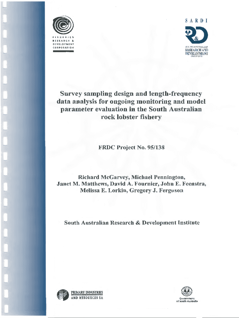Fillable Online Survey sampling design and length-frequency data ...