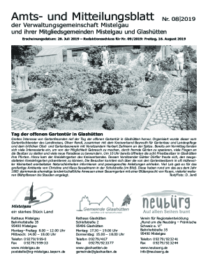 Ausfüllbar Online der Verwaltungsgemeinschaft Mistelgau Fax Email