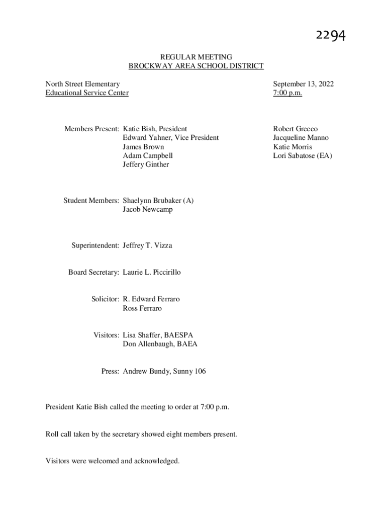 Fillable Online Brockway Area School District Comprehensive Plan for 28