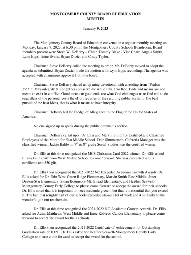 Fillable Online Board Schedule Board of Education Fax Email Print