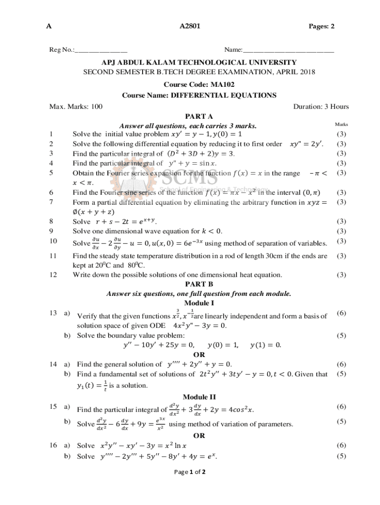 Fillable Online vector calculus, differential equations and transforms
