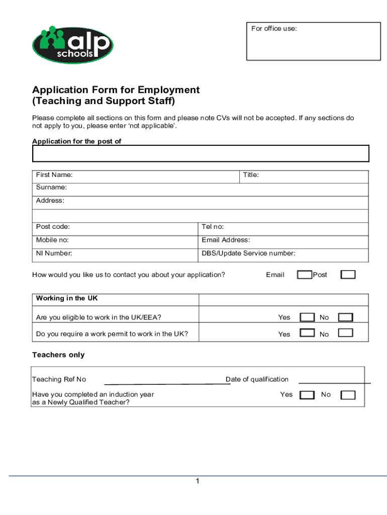 Fillable Online The Application Form Fife Council Jobs and Careers