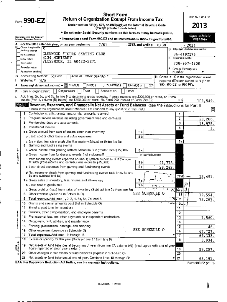 Fillable Online Information about Form 990EZ and its instructions is