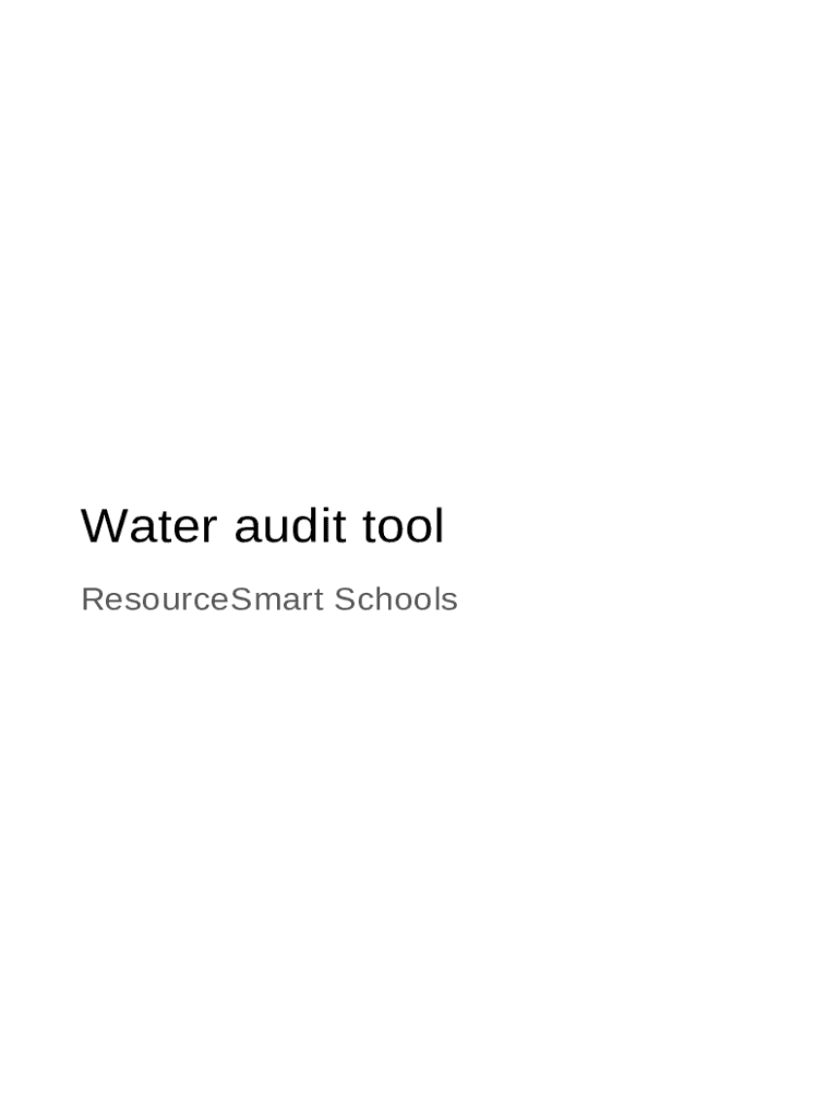 School Water Audit Texas Water Development Board Doc Template pdfFiller